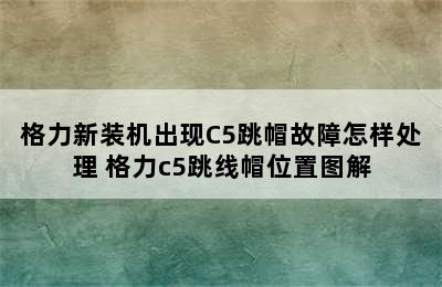 格力新装机出现C5跳帽故障怎样处理 格力c5跳线帽位置图解